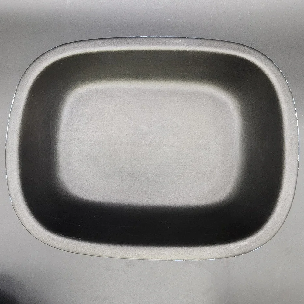 Unbranded Blue  Rectangular Casserole Dish Lidded Stoneware Non-stick Coating